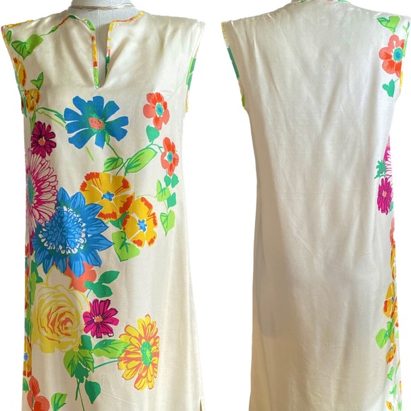 MAX MARA Floral 90s Silk Shift Dress - Picture 4 of 5